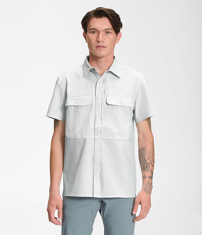 Camisa The North Face Hombre Blancas Sniktau Manga Corta Sun 25619VJBD